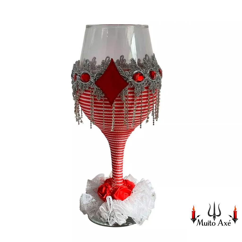 Taça Maria Navalha Malandra Luxo Grande para Decoração de Altar Zé Pilintra Axé