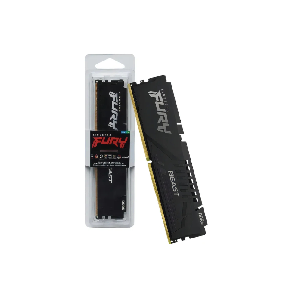 Memória 16GB DDR5 5200MHz/1.25V (PC5-41600) KINGSTON FURY Beast [KF552C40BB-16]