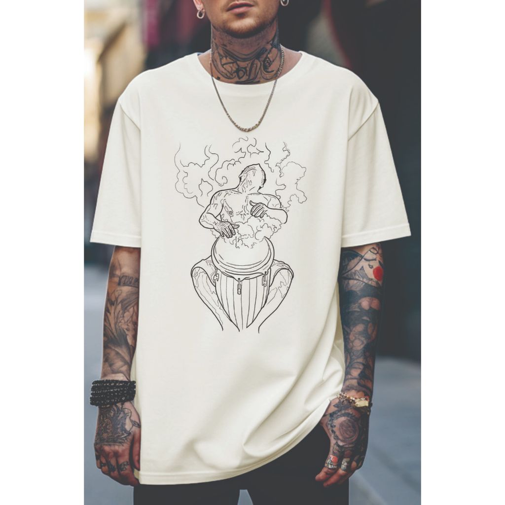 Camiseta tradicional tshirt camisa masculina 100%algodão ATITUDE AXÉ ATABAQUE FÉ RESPEITO ACREDITAR
