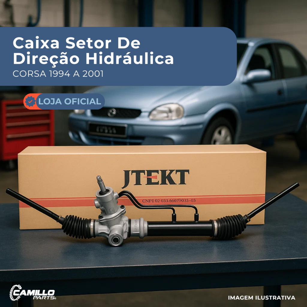 Caixa Setor Direção Hidráulica Original Jtekt Chevrolet Corsa Classic Celta Prisma Montana Agile em Oferta na Shopee