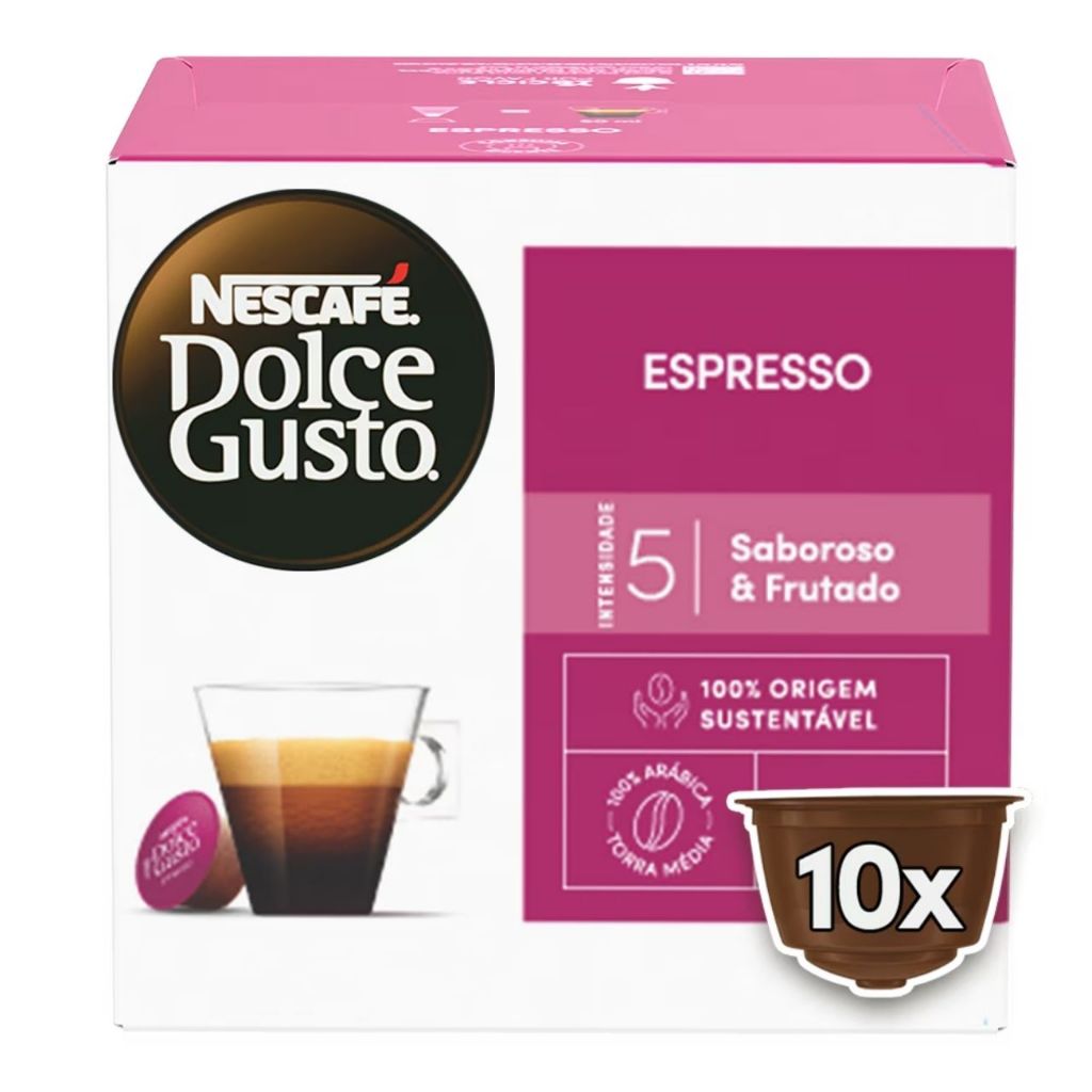 Dolce Gusto Espresso 10 Cápsulas Caixa Fechada Original em Oferta na Shopee