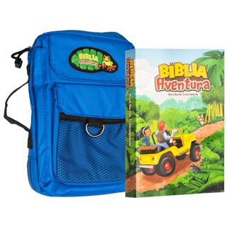 Bíblia Aventura Para Crianças NVI - Capa Especial com Bolsa Azul em Oferta na Shopee