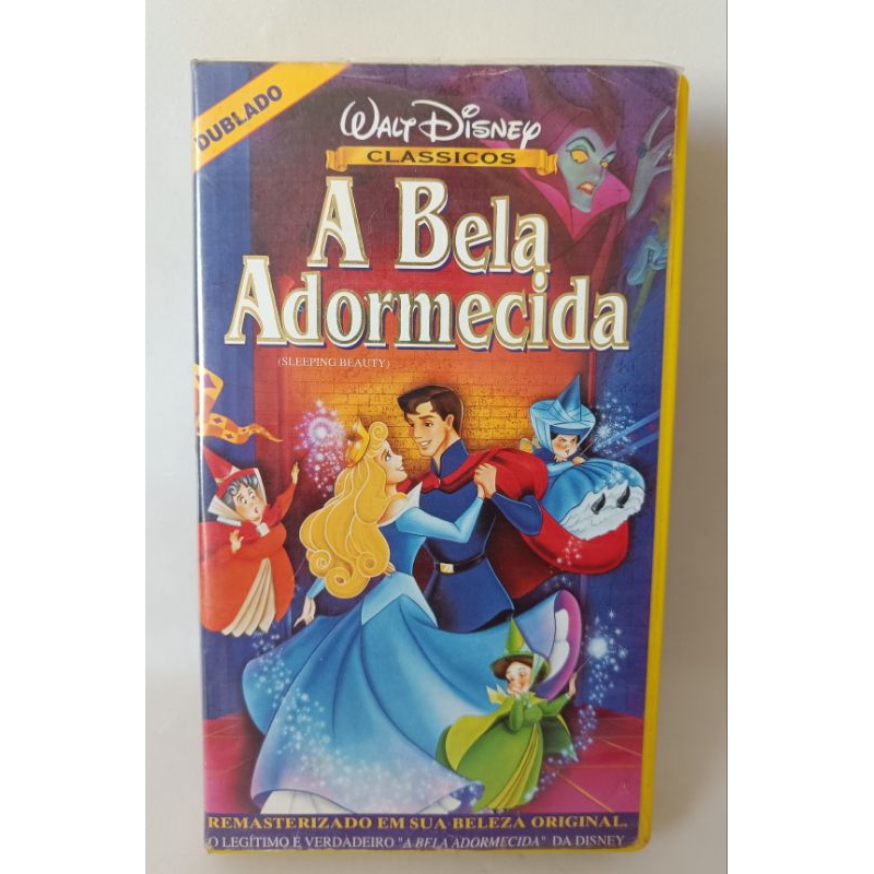 VHS A Bela Adormecida Dublado fita filme infantil Walt Disney clássico colecionador