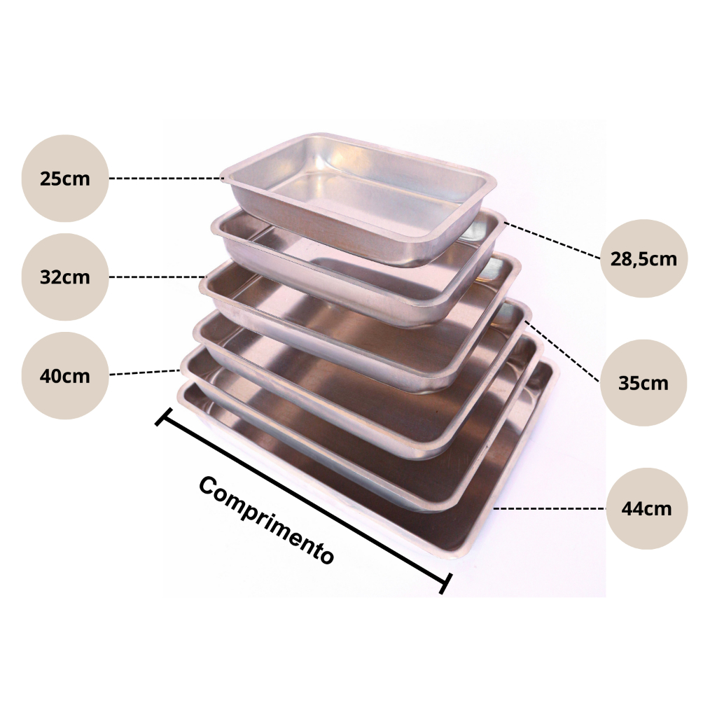 Jogo Assadeiras Formas Alumínio Retangular 6 Peças Bolo Torta Pão Lasanha Forno Alta Resistente Gigante Tabuleiro em Oferta na Shopee