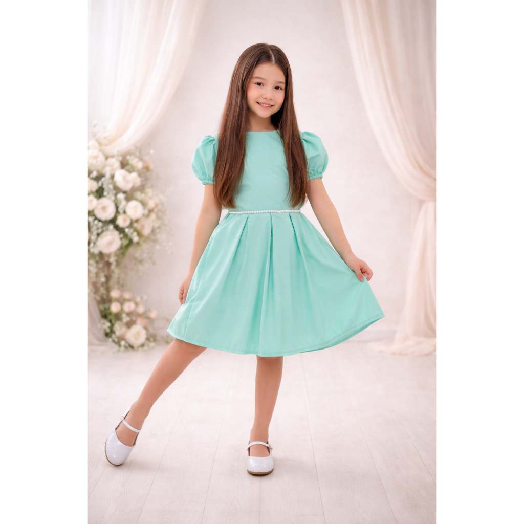 Vestido Roupa Infantil Juvenil Menina Moda Feminina Casamento Festa Natal Blogueira Pérola Rodado em Oferta na Shopee
