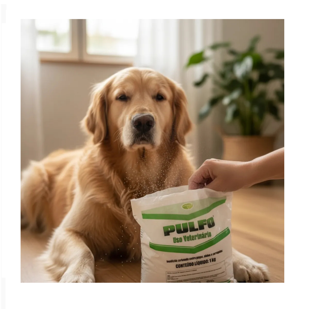 Pulfo Talco em Pó Anti Pulgas Piolhos e Carrapatos