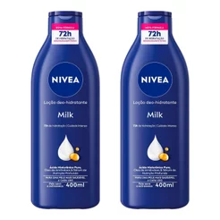 Kit 2 und Loção Hidratante Nívea Milk Pele Extra Seca 400ml