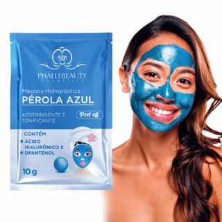 Kit de Máscara Facial Ácido Hialurônico Pérola Azul Sachê 10g - Phallebeauty em Oferta na Shopee