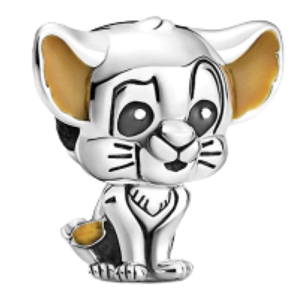 Berloque Simba Pulseira Jóia Prata 925 Legítima Pingente Charme Argenteo Bracelete Disney Leão