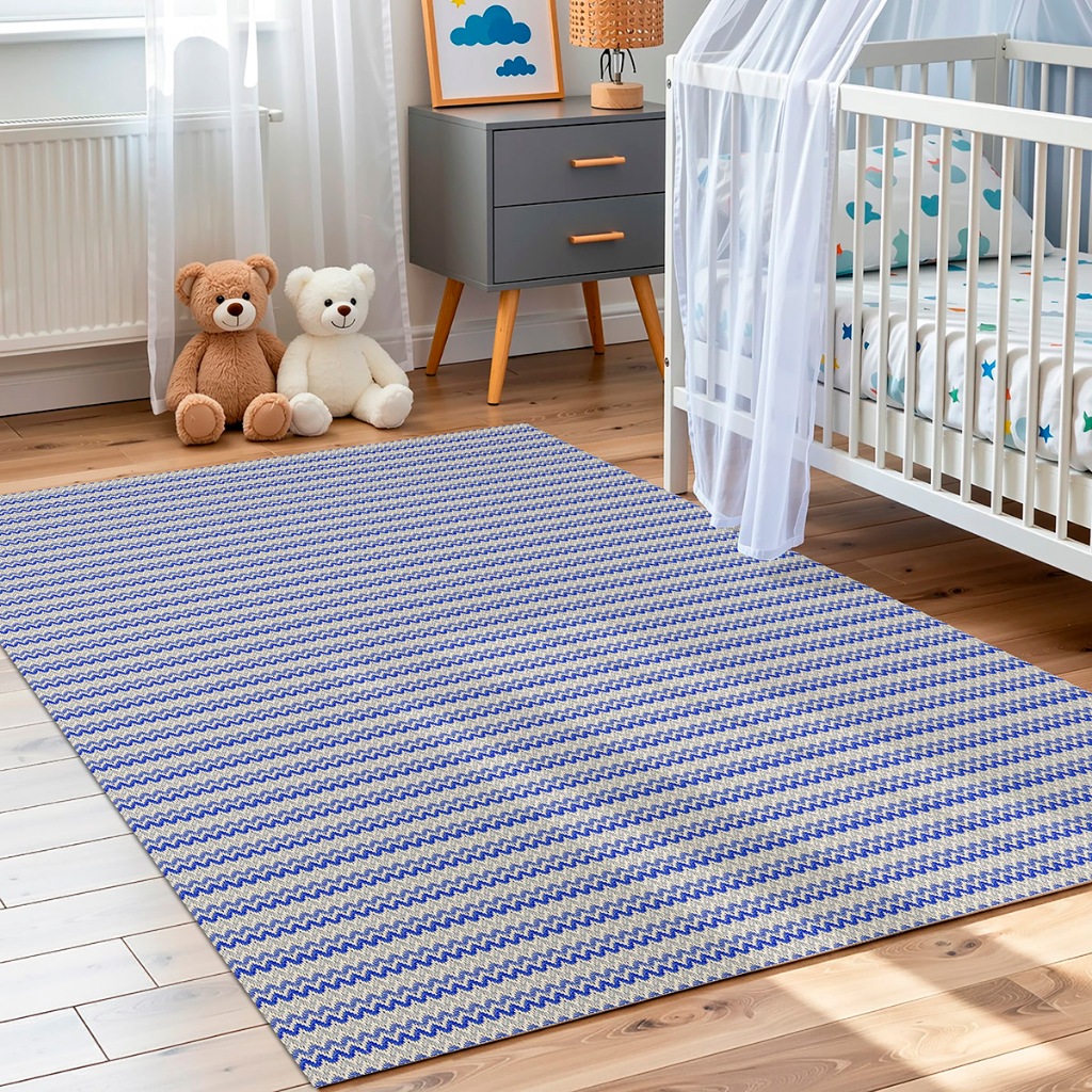 Tapete Antiderrapante Colorido 2,00 x 1,40m Quarto Infantil Decorativo Chevron Criança Menino Menina em Oferta na Shopee