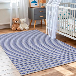 Tapete Antiderrapante Colorido 2,00 x 1,40m Quarto Infantil Decorativo Chevron Criança Menino Menina em Oferta na Shopee