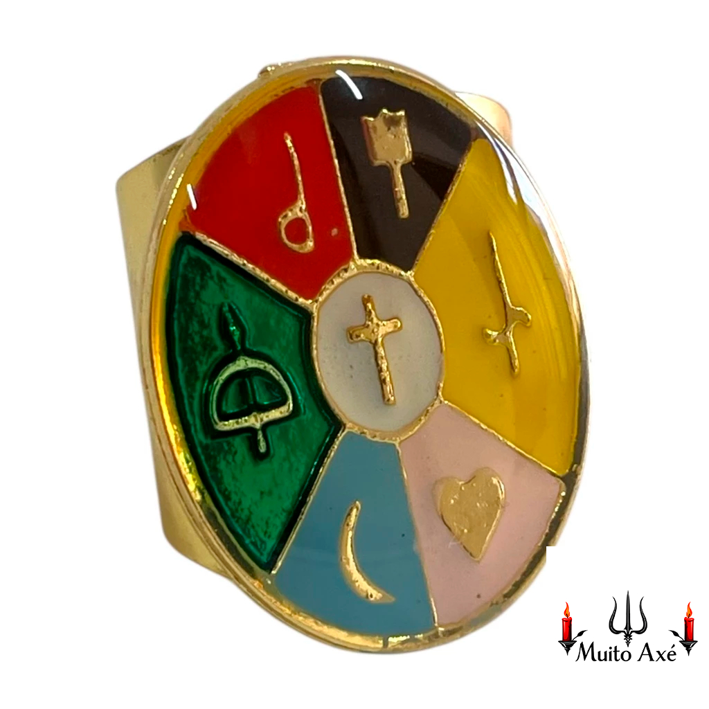 Anel Orixás Ajustável Feminino Iabás Nanã Iansã Xangô Oxaguiã Umbanda Candomblé