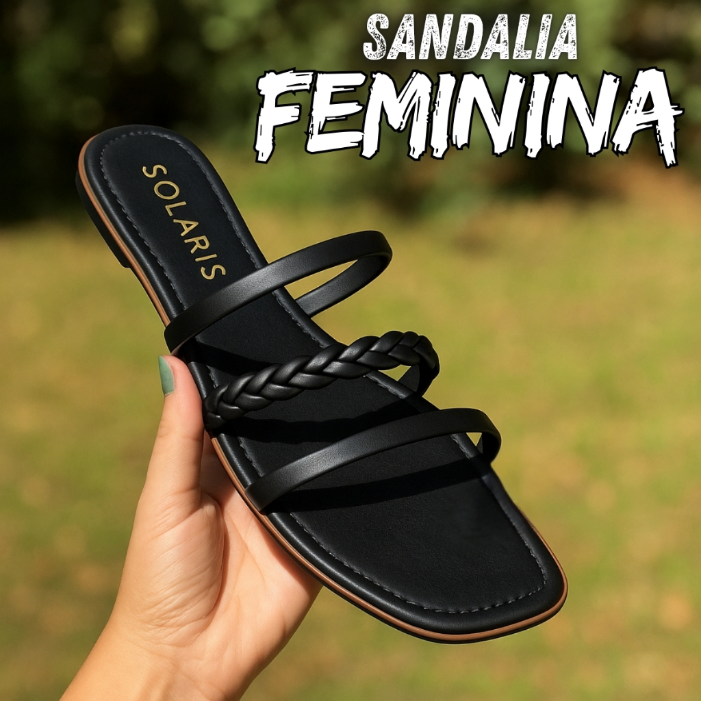 Sandália Feminina Luxo Casual Elegante para o Dia a Dia Confortável - RF02