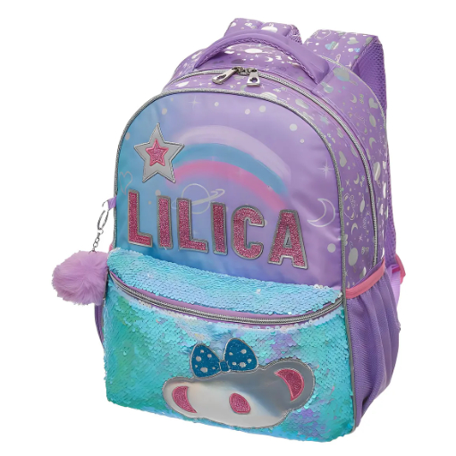 Mochila De Costas Lilica Ripilica Make A Wish Lilás Lilica