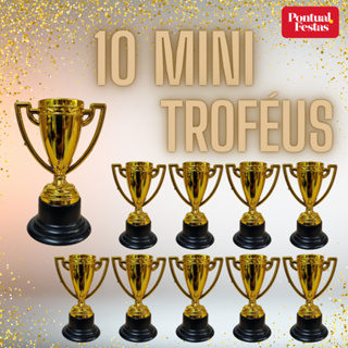 KIT 10 Mini Troféu 6X8cm. Lembrancinha de Festa Infantil. Premiação. Presentes. Trofeu Decorativo em Oferta na Shopee