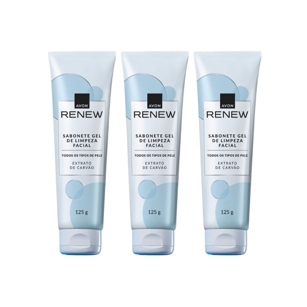 Sabonete em Gel Limpeza Facial Avon Renew 125g em Oferta na Shopee