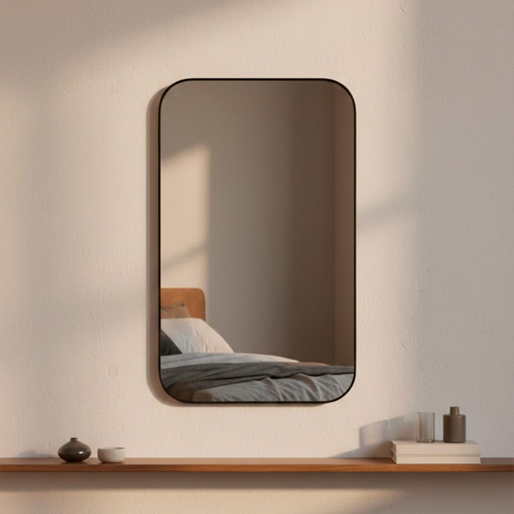 Espelho Clássico Retângular 110x50cm Parede Corpo Inteiro Sala Quarto Decorativo Bancada Maquiagem