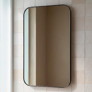 Espelho 110x50cm Tradicional Quadrado Retangular para Banheiro Maquiagem Sala Moldura em Couro em Oferta na Shopee