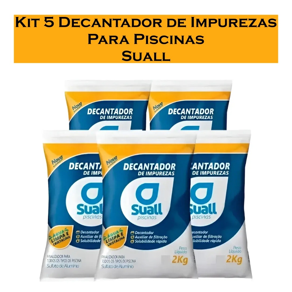 Decantador de Impurezas 2Kg Para Piscinas Und/Kit Suall em Oferta na Shopee
