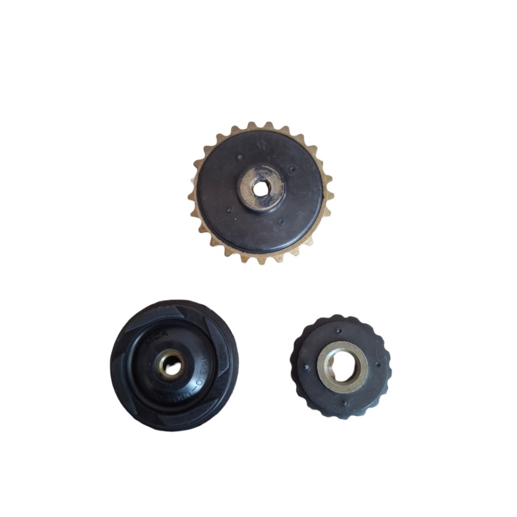 Kit 3 Engrenagens Tensor Guia Corrente Comando Biz 2005 2013 Em Diante Web 100