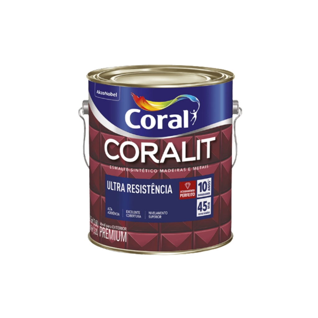 Coral Esmalte Coralit Ultraresistente Alto Brilho 3.6l Cores