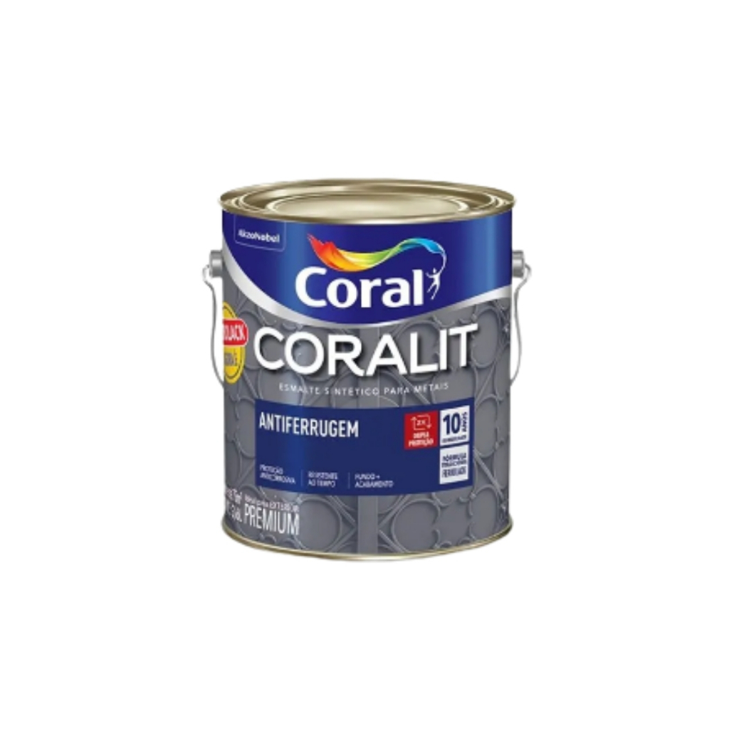 Esmalte Sintético Coralit Coral Brilhante Antiferrugem Galão 3,6l - Cores