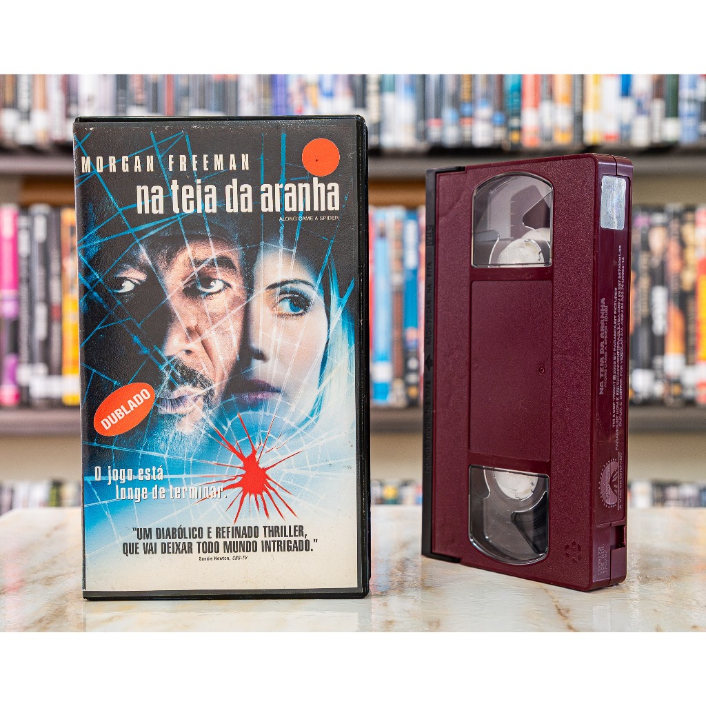 VHS Na Teia da Aranha - DUBLADO - Morgan Freeman Monica Potter - Original - Fita de Vídeo Filme - Suspense