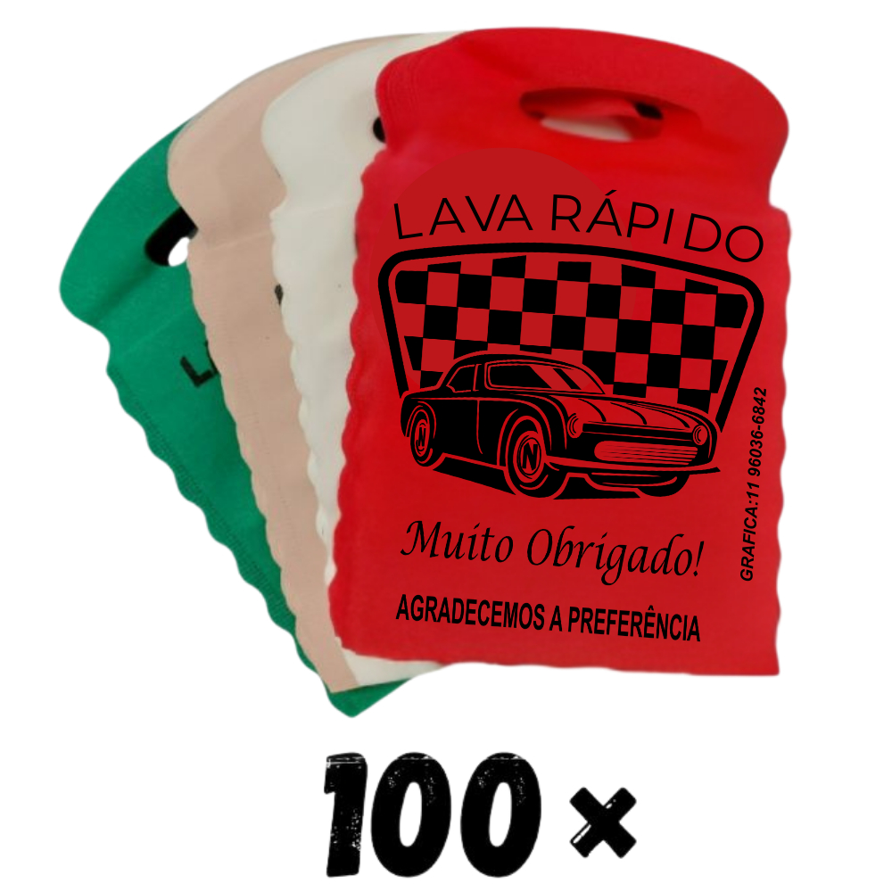 Kit sacolinha lixo car Padrão 100 Unidades  para lava rápido
