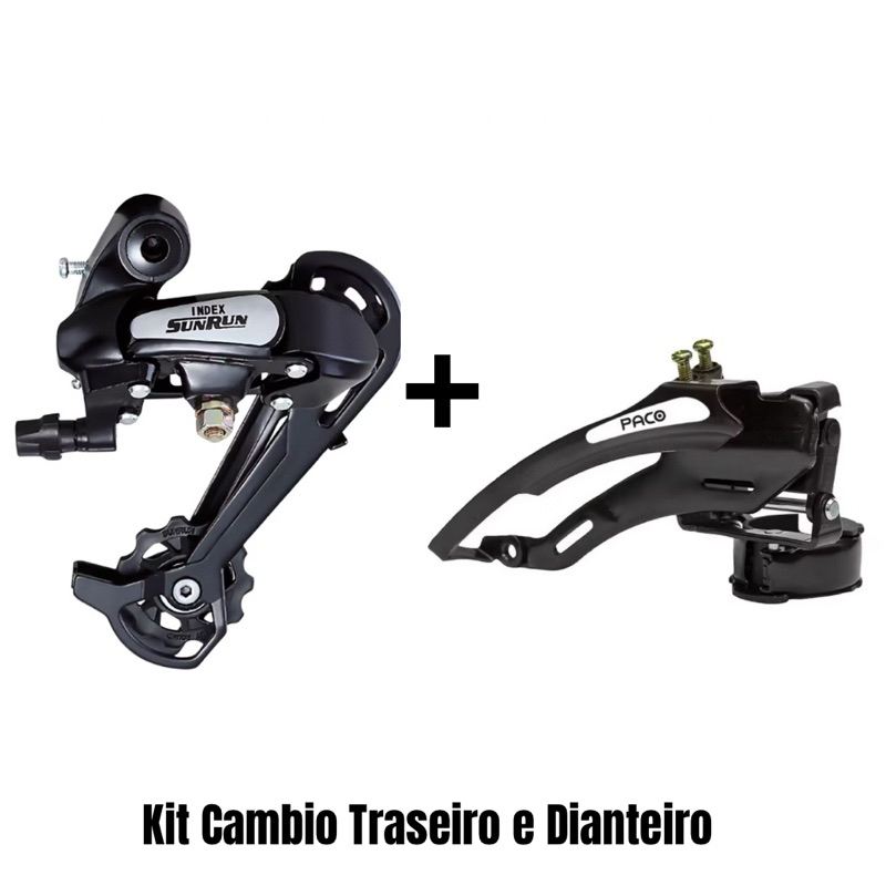 Kit Cambio Traseiro Dianteiro 21/24v Modelo Shimano Cambio Dianteiro Dual Pull 7/8v Bike Bicicleta MTB