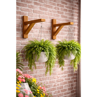 Kit 2 Mão Francesa para Pendurar Vasos de Plantas Suporte Pendente Suspenso em Madeira 24cm em Oferta na Shopee