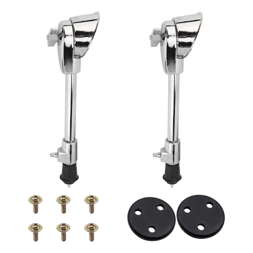 Kit 2 Pernas Pés Para Bumbo Bateria Retrátil Universal Premium em Oferta na Shopee