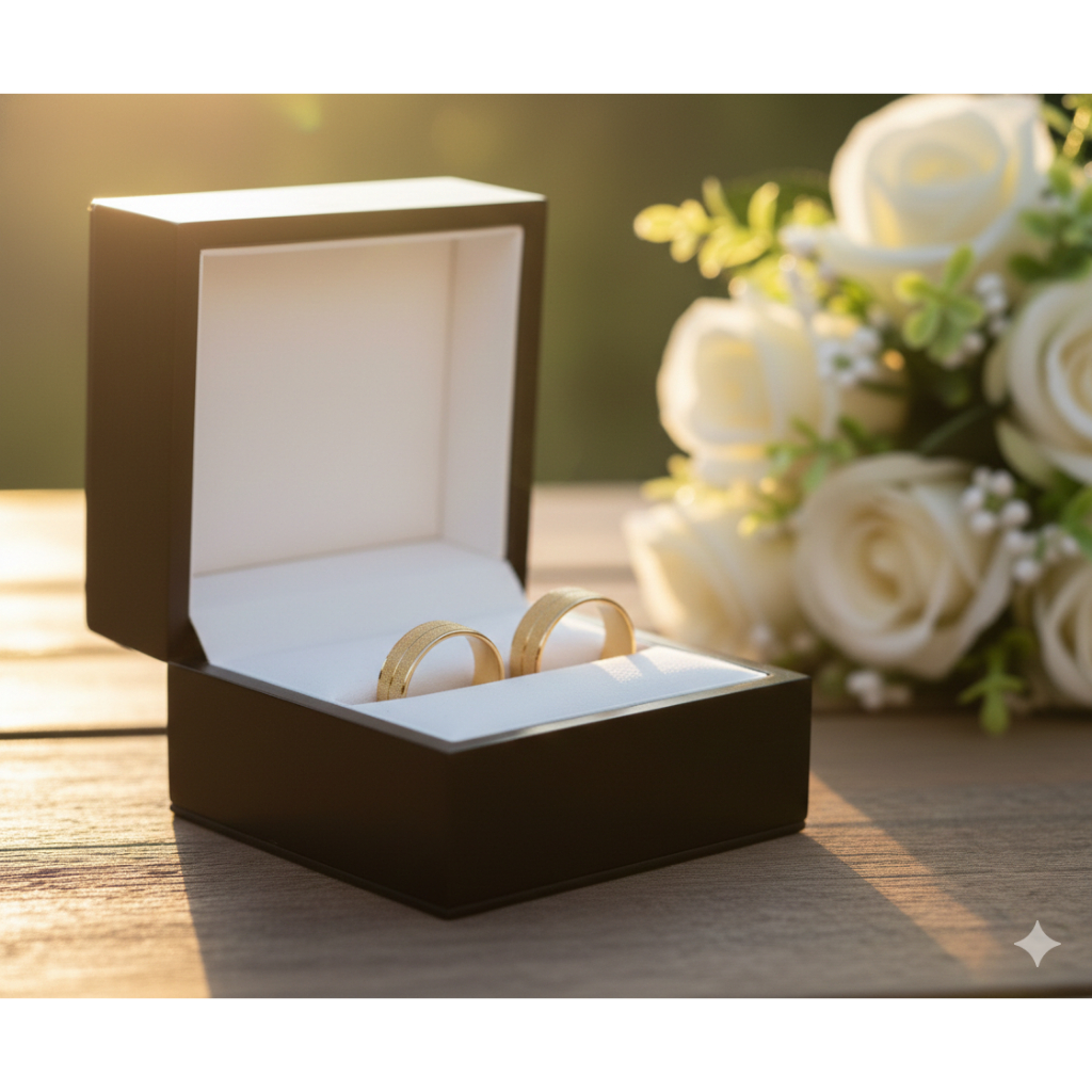 par de aliança friso casamento Tungstênio folheado a ouro