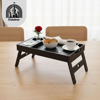 Bandeja Café Da Manhã MDF Com Pezinhos Porta Copos Funcional Mesa Presente Casa Cozinha Conforto em Oferta na Shopee