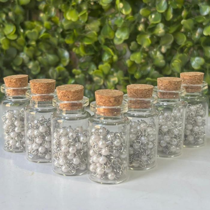 Kit 15 Terço Vidrinho Pérolas Lembrancinha Delicado Lindo Promoção