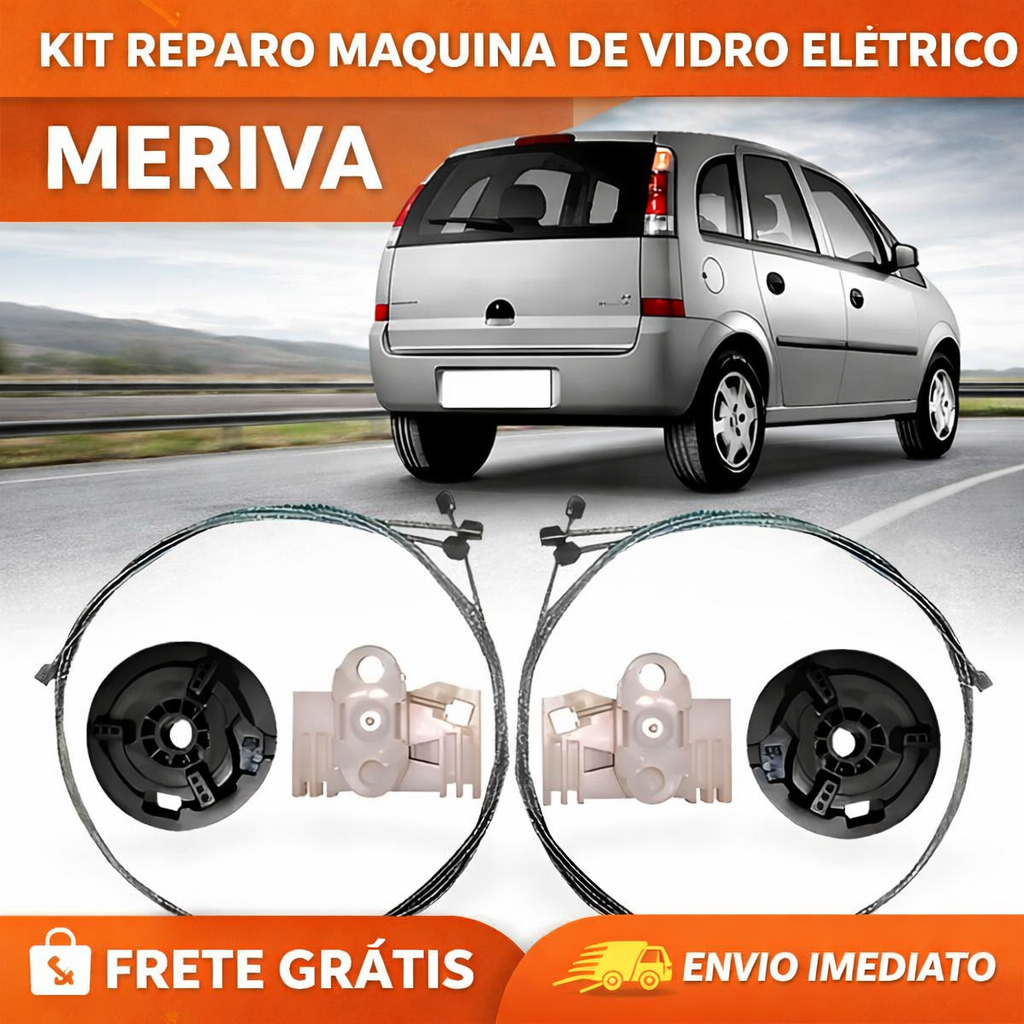 2 Kits Reparo Máquina Vidro Traseira Meriva 2002 A 2011 2012 em Oferta na Shopee