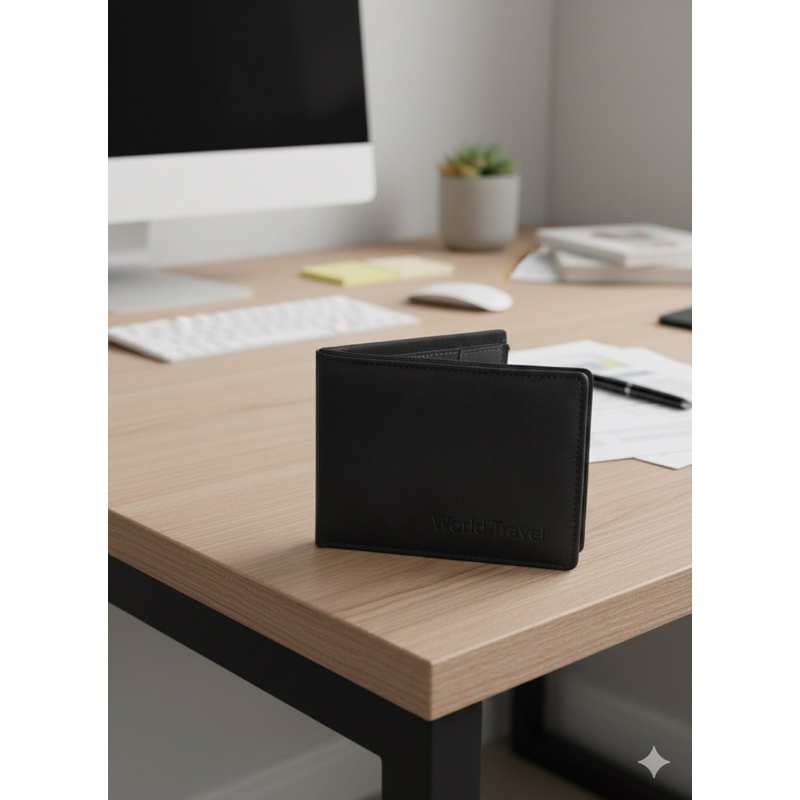 Carteira de Viagem Multifuncional - Porta Passaporte, Cartões e Dinheiro em Couro Sintético