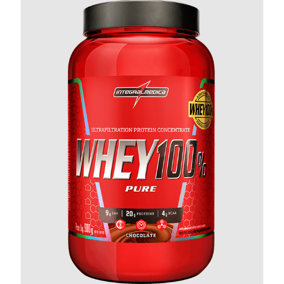 WHEY 100% PURE ULTRAFILTRATION PROTEIN CONCENTRATE CHOCOLATE - 900G (INTEGRAL MÉDICA)