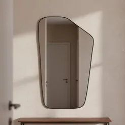 Espelho Orgânico De Parede Sala Lavabo 60x80cm - Mod. Texas