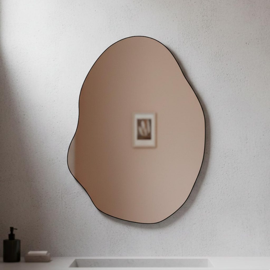 Espelho Grande Decorativo Orgânico Pinterest 55x75 Mod. Rubi em Oferta na Shopee