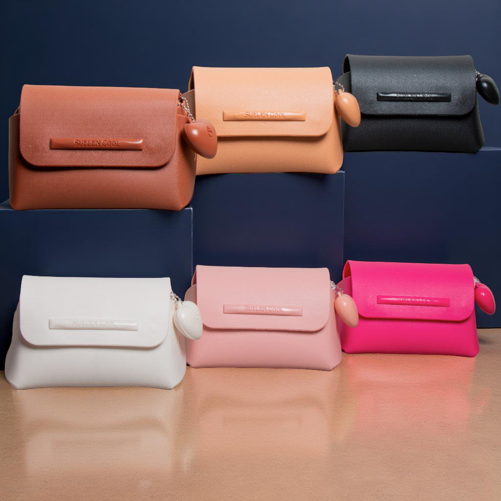 Bolsa Feminina Moderna com Coração – Clutch, Necessaire Porta Maquiagem - Multiloja Freitas