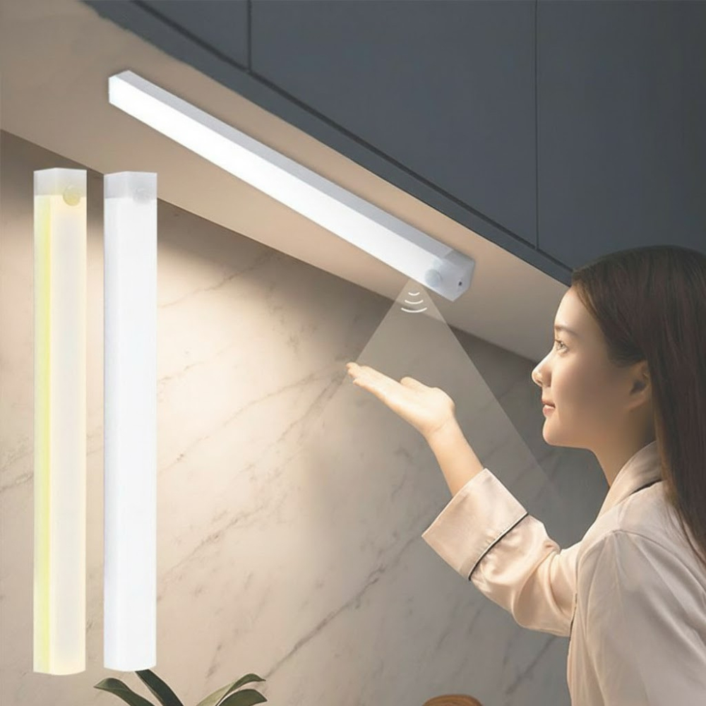 Luminaria LED Sem Fio Com Sensor Inteligente 50cm / 30cm Luz Para Guarda-Roupa Quarto Cozinha