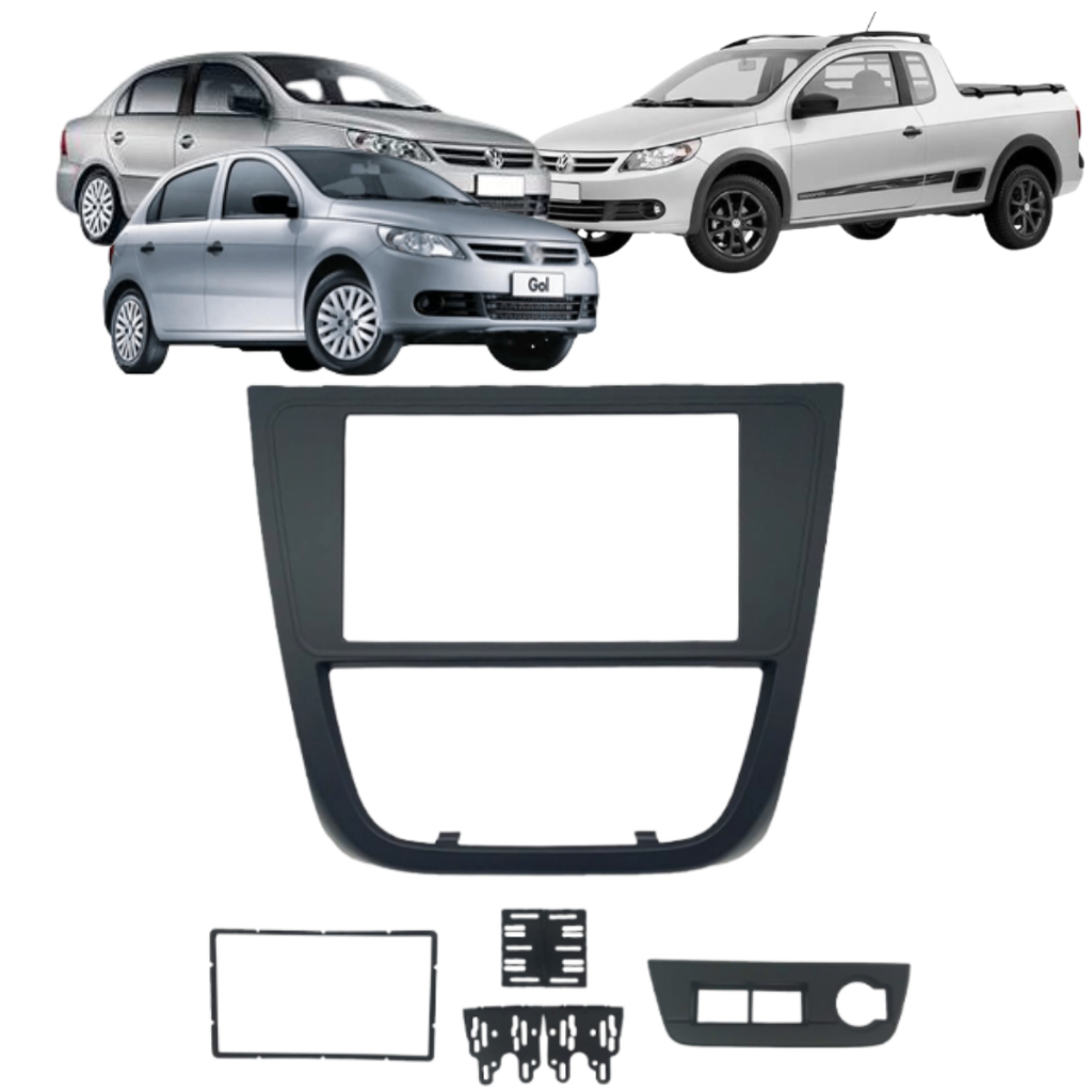 Moldura Painel 2 Din Multimídia 7 Polegadas Gol Voyage Saveiro G5 2008/2012 em Oferta na Shopee