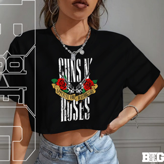 Blusa Cropped Feminino OVERSIZED Guns N' Roses Banda Hard Rock Appetite Destruction em Oferta na Shopee