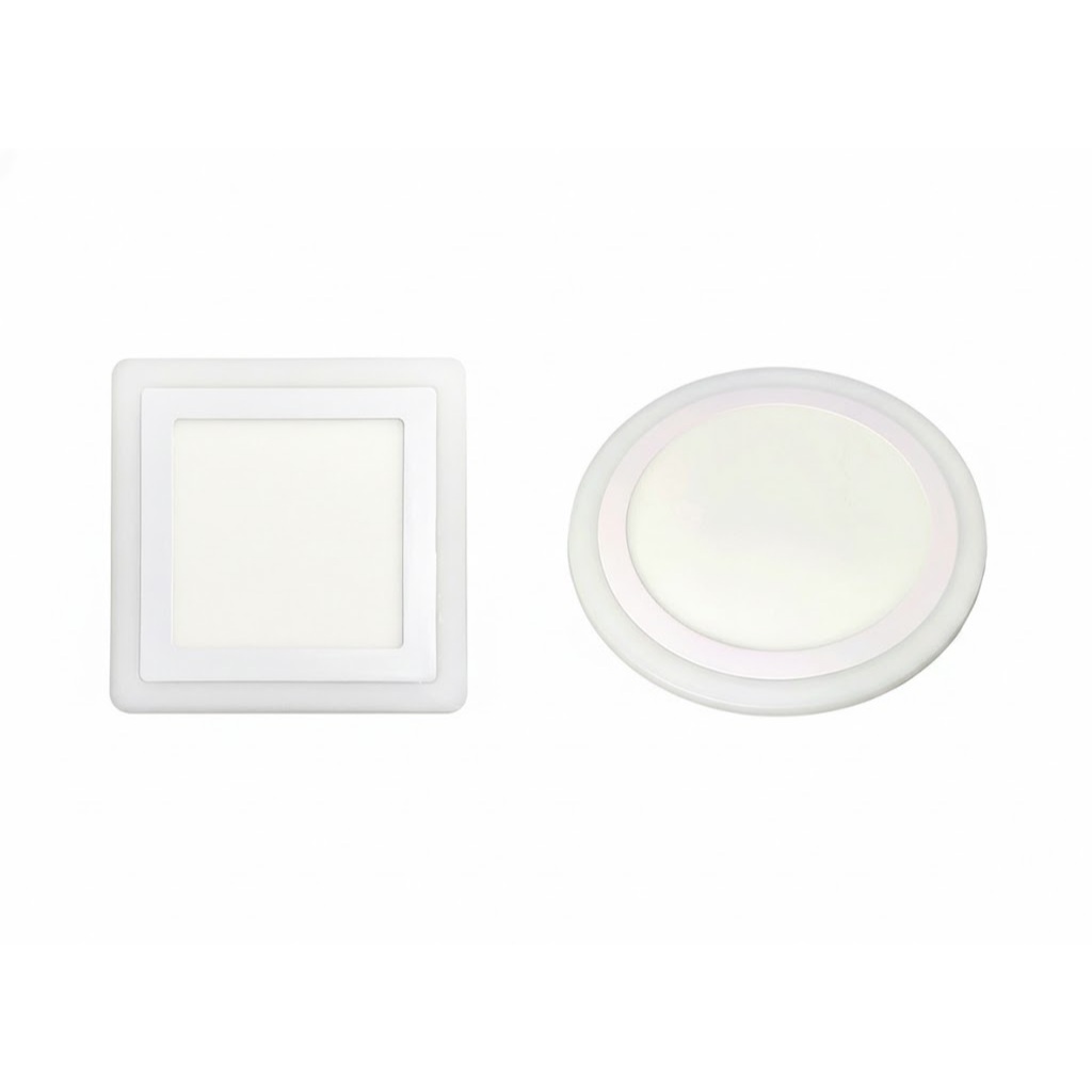 Painel Led Embutir Quadrado/Redondo Dual Color 18w+6w 3000k-6500k TASCHIBRA