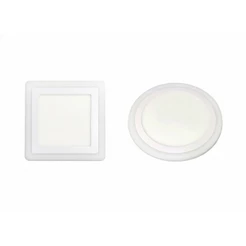 Painel Led Embutir Quadrado/Redondo Dual Color 18w+6w 3000k-6500k TASCHIBRA