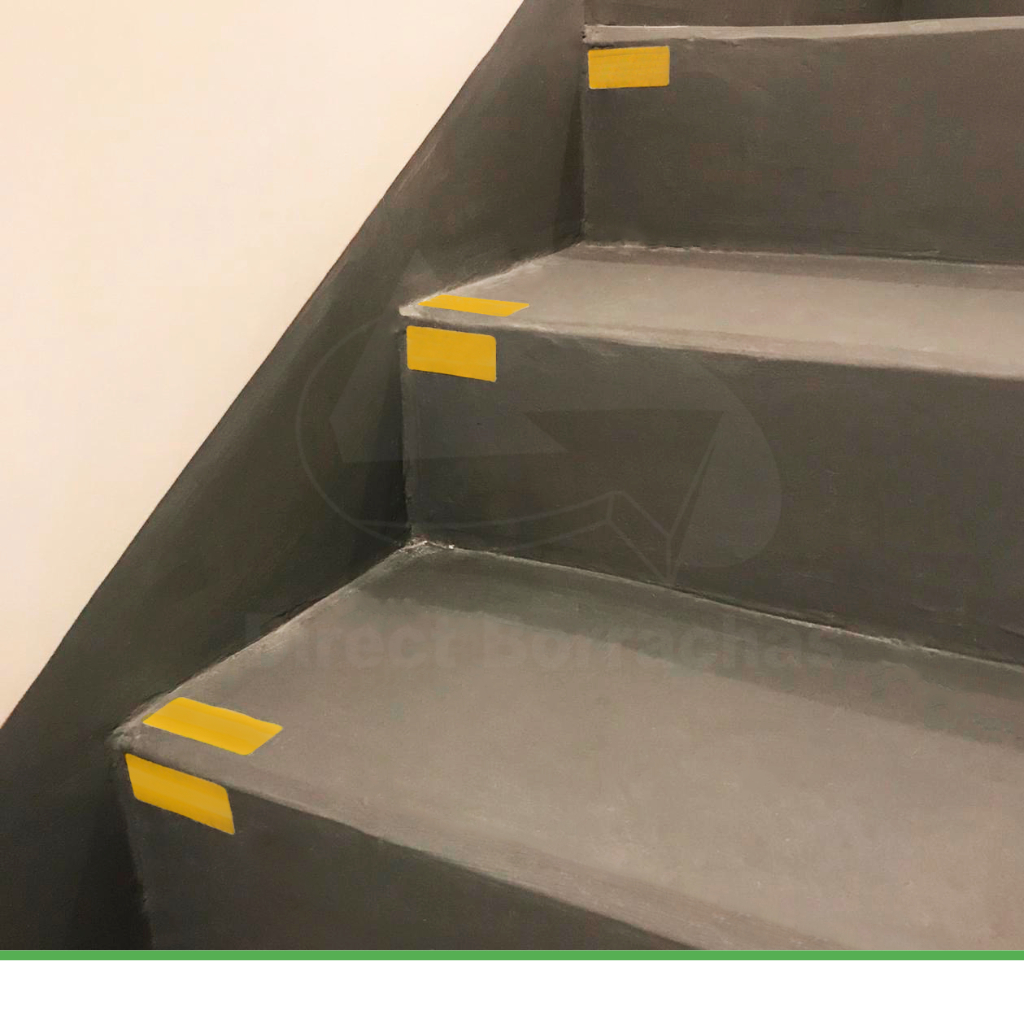 Kit 10 Faixas de Sinalização De Degraus Amarela 7x3cm - Direct Borrachas