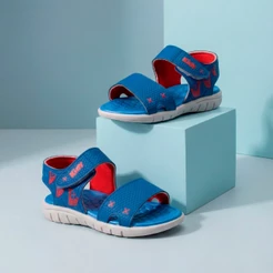 Sandália Infantil Menino Kidy Toys Com Ovo Surpresa Azul Vermelho
