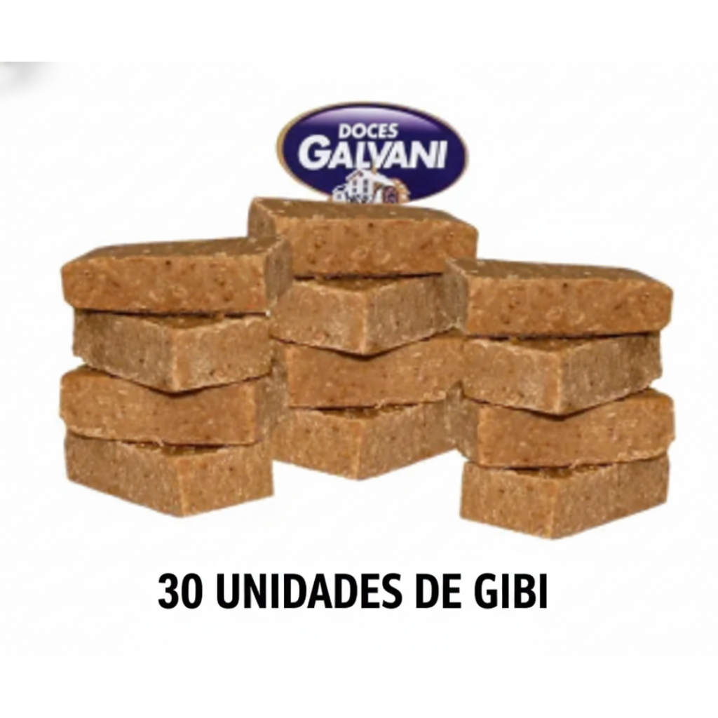 Doce Paçoca Galvani 73g Pote 30 unidades Gibi