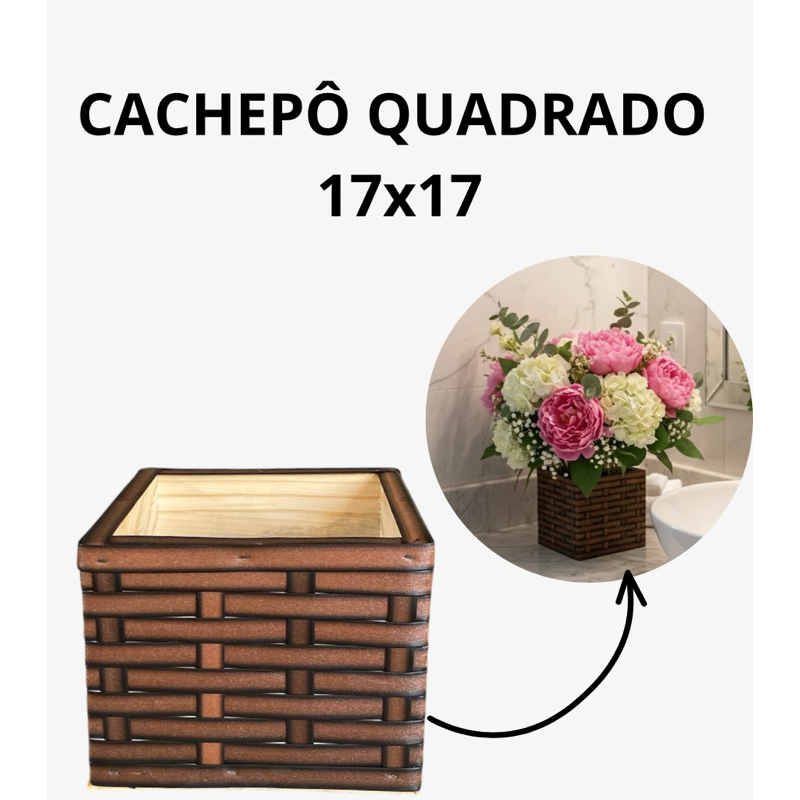Cachepô Para Orquídeas E Plantas Crisântemo Vime Sintético
