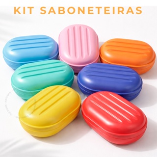 Kit Saboneteira Colorida porta sabonete Resistente Pia Box Banheiro Até 12 Unidades em Oferta na Shopee
